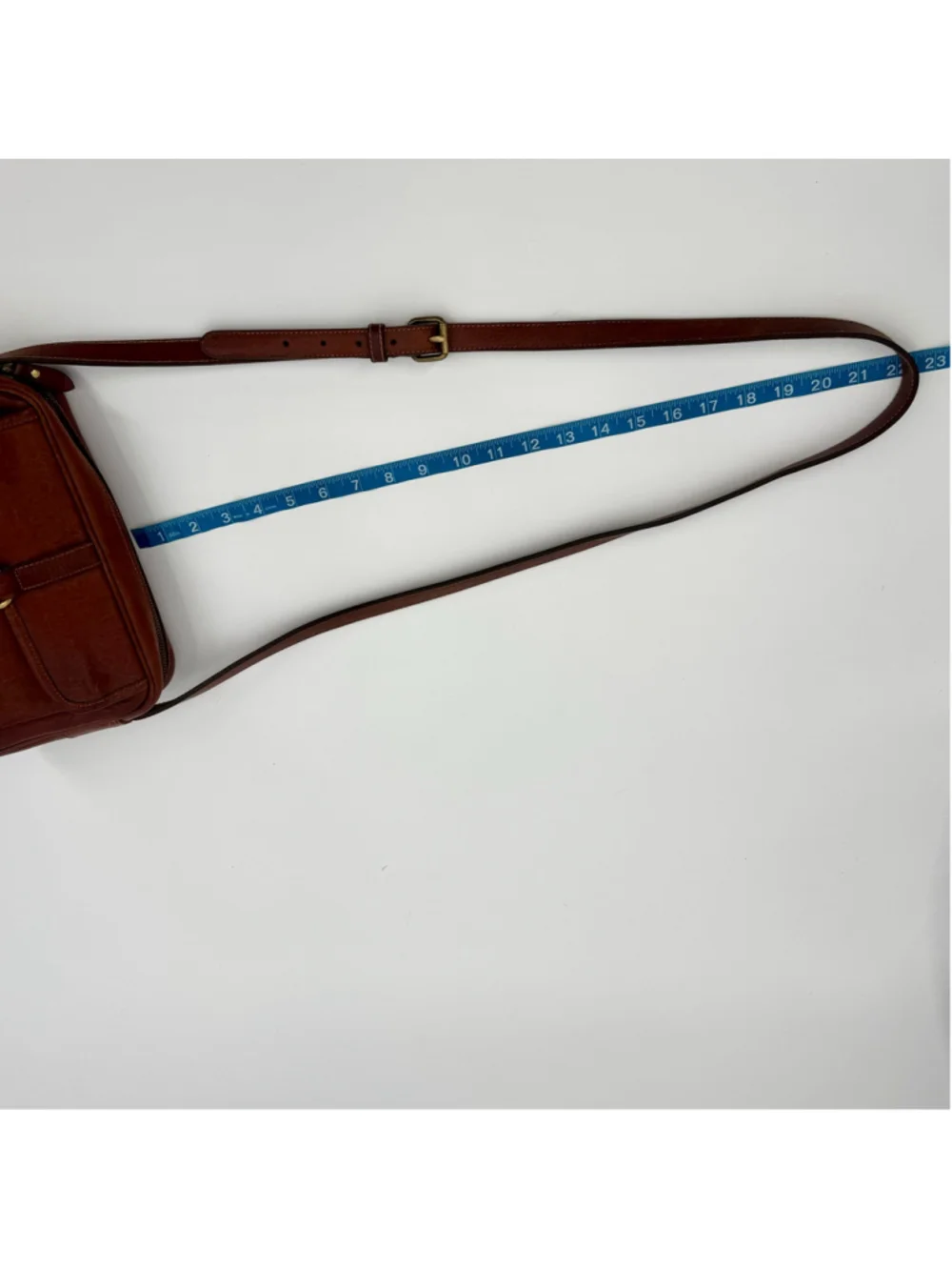 Vintage Archival Ralph Lauren Cognac Leather Crossbody Camera Bag Unisex